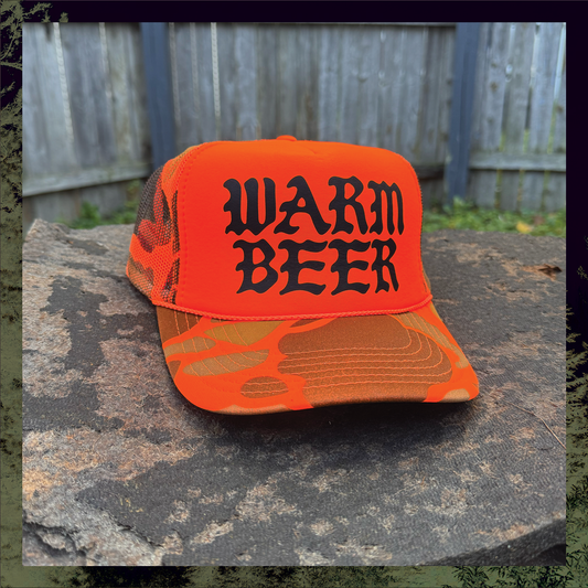 WB Basic Orange Camo Trucker Hat