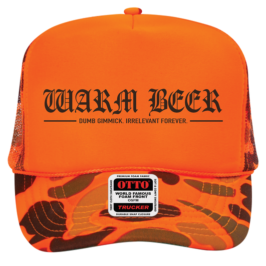 Orange Camo Trucker Hat