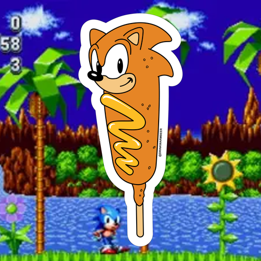 Sonic The Corndog Sticker