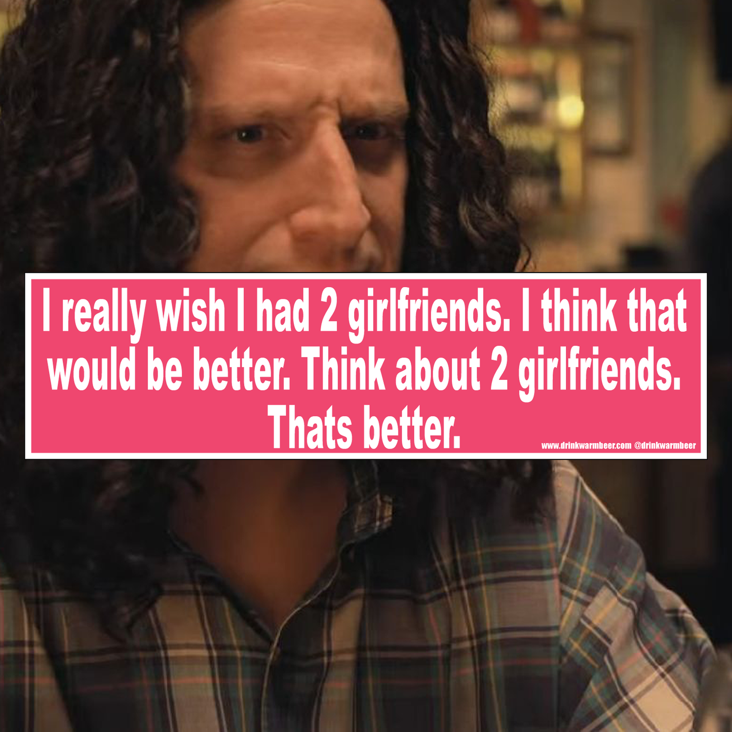 2 Girlfriends is Better Bumper Sticker