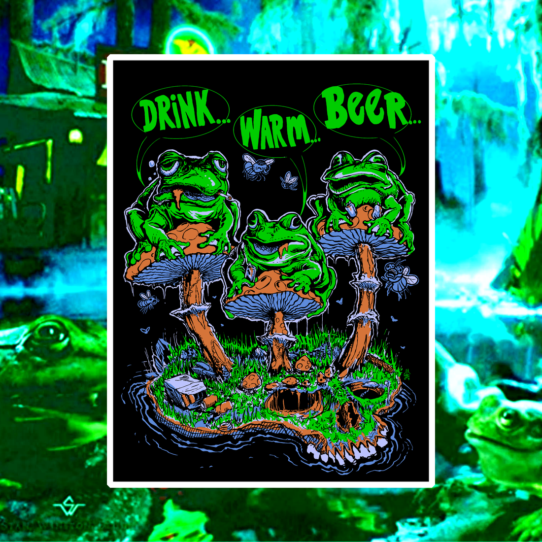DWB Frogs Sticker – Warm Beer