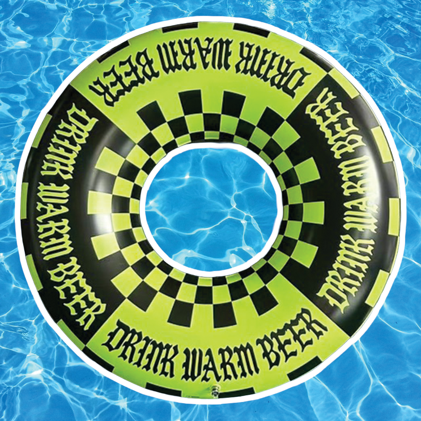 Green Checkered Pool Float