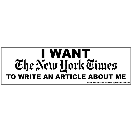 NYT Bumper Sticker