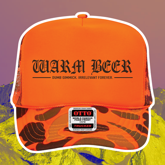 Orange Camo Trucker Hat